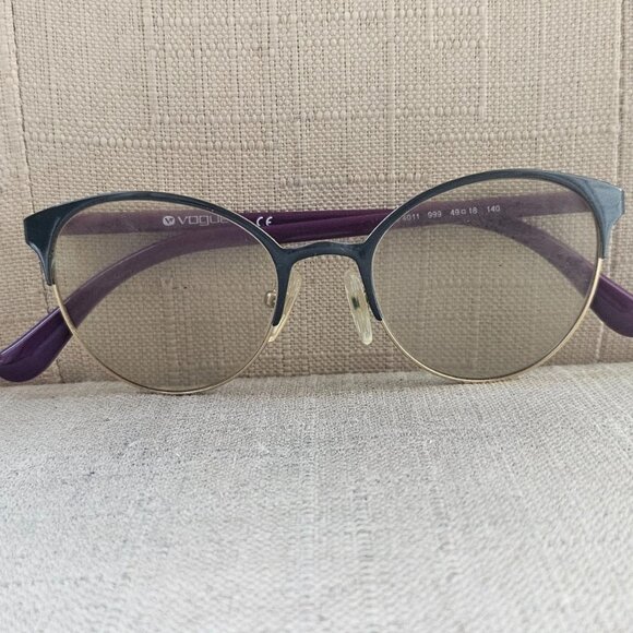 Vogue Eyewear Women Eyeglasses Frame VO4011 Black/Gold Purple Temple Glasses main image 10